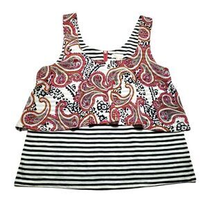 Meadow Rue Mixed Media Sleeveless Top Size MEDIUM